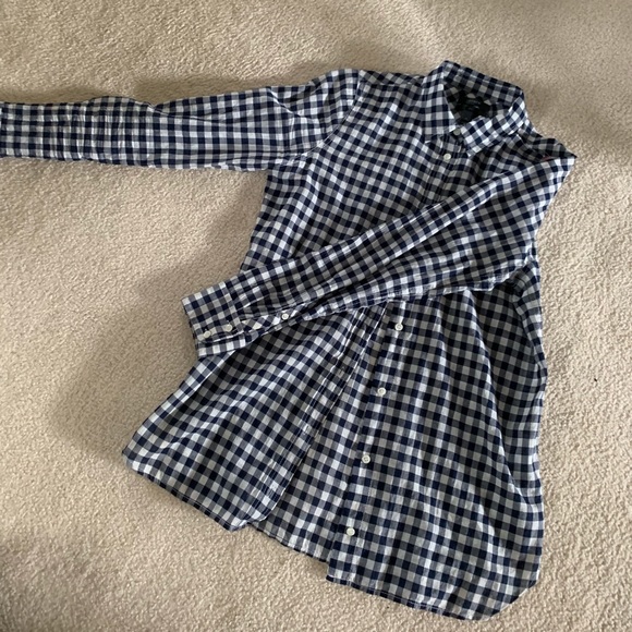 J. Crew Gingham Button Down Boyfriend Fit Size 6 - Picture 1 of 3